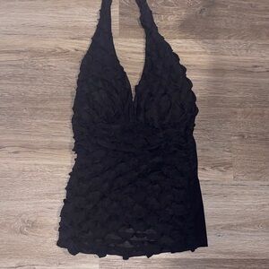 Black Halter Neck Top